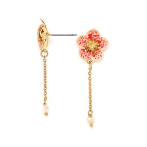 Boucles d'oreilles Franck Herval Dafne poussoir chaine