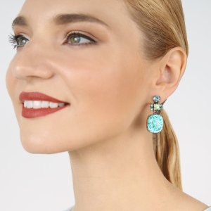 Boucles d'oreilles Konplott Tea with Taylor blue-green