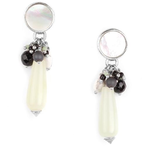 Boucles d'oreilles Nature Bijoux Sumatra goutte & grappe