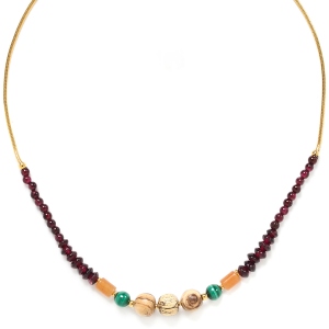 Collier Nature Bijoux Bergame simple Grenat & Tamarinier
