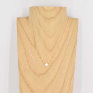 Collier ZAG Velasquez doré Trèfle de Nacre blanche