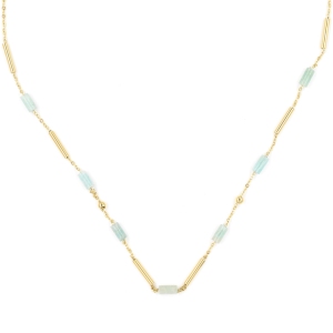 Sautoir ZAG Sophie doré Amazonite