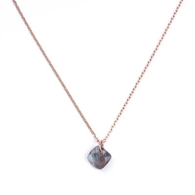 Collier Senzou New Brio Or rose et Labradorite