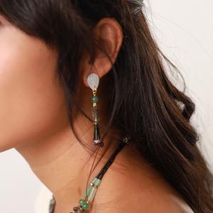 Boucles d'oreilles Nature Bijoux Papatea pompon