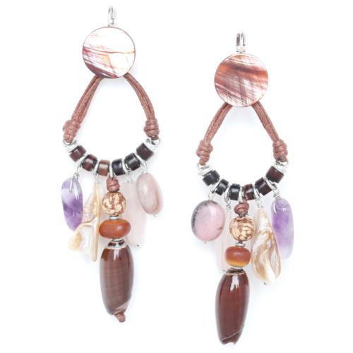 Boucles d'oreilles Nature Bijoux Talisman multi-pampilles