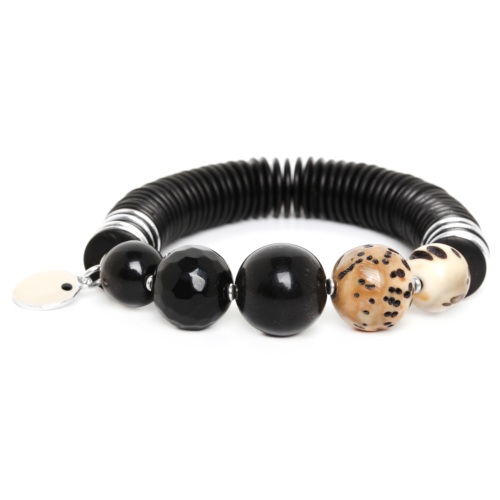 Bracelet Nature Bijoux Serval 5 perles rondes