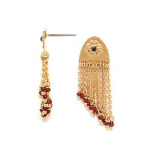 Boucles d'oreilles Franck Herval Melany chaine asymétrique