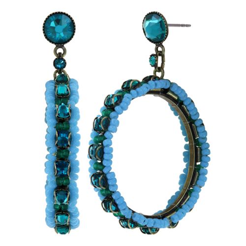 Boucles d'oreilles Konplott Festival de luxe bleues