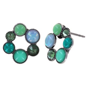 Boucles d'oreilles Konplott Shopping Drops puces blue-green