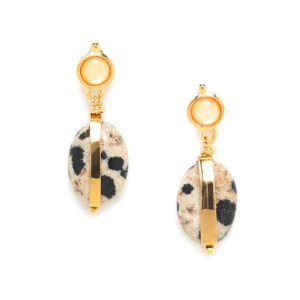 Boucles d'oreilles Nature Bijoux Karakorum olive Jaspe