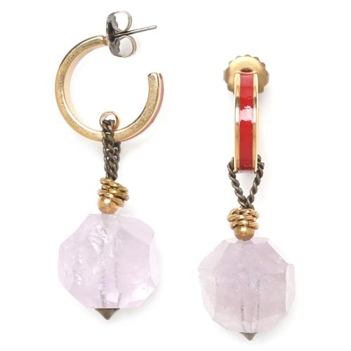 Boucles d'oreilles Nature Bijoux Melting Pot Amthyste facette