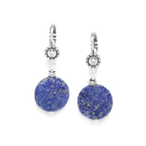 Boucles d'oreilles Nature Bijoux Samarcande dormeuses Lapis