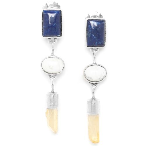 Boucles d'oreilles Nature Bijoux Trésors Quartz jaune