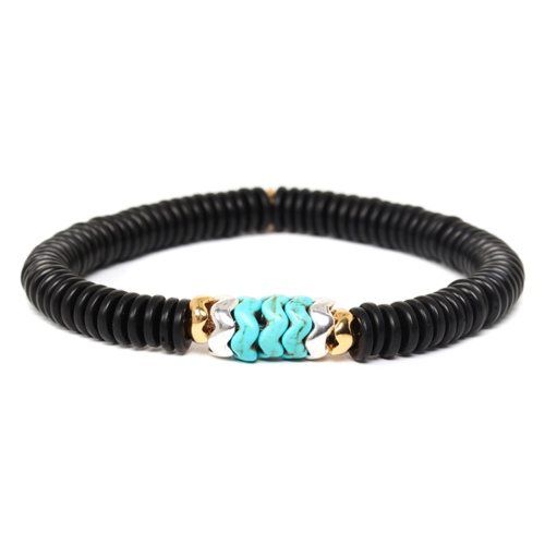 Bracelet Nature Bijoux Lagon noir extensible petit