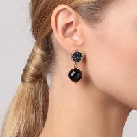 Boucles d'oreilles Nature Bijoux Black Light Perle ronde 