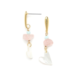 Boucles d'oreilles Franck Herval Joanna coeur Nacre