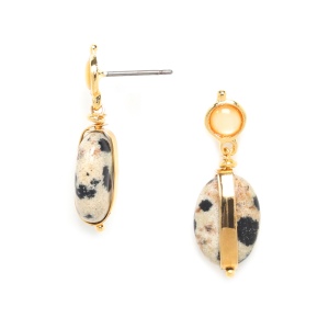 Boucles d'oreilles Nature Bijoux Karakorum olive Jaspe