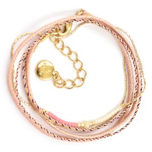 Bracelet By Garance Lila doré rose clair & rose