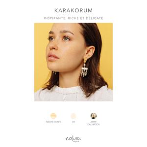 Boucles d'oreilles Nature Bijoux Karakorum perles & goutte