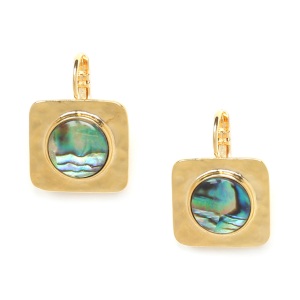 Boucles d'oreilles Franck Herval Laura dormeuses carres 