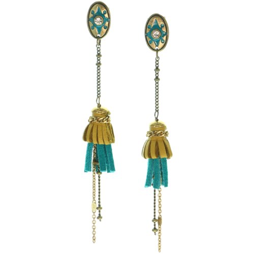 Boucles d'oreilles Franck Herval Mathilda poussoir longues