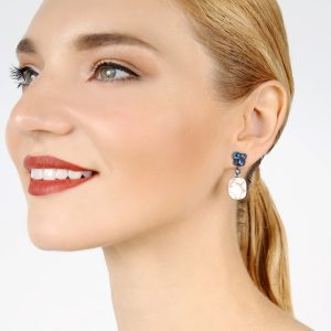 Boucles d'oreilles Konplott Earth, Wind and Business blue-silver