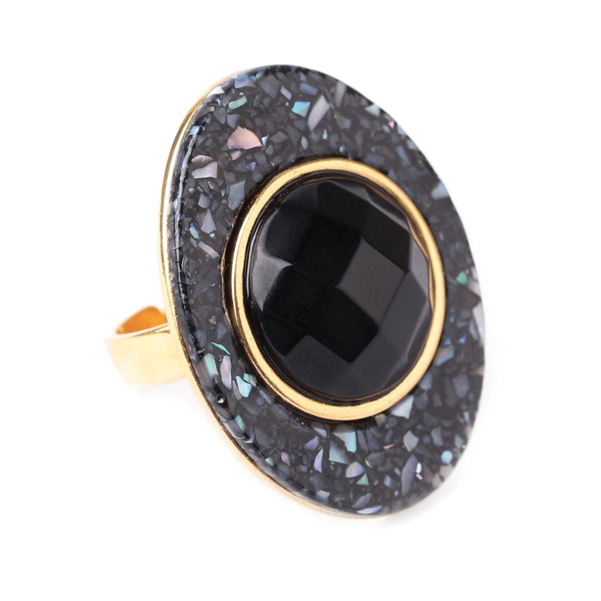  Bague Nature  Bijoux Black Light ovale onyx Apsala Bijoux