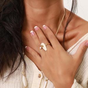 Bague Nature Bijoux Ivory Nacre à pampilles