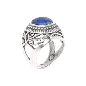 Bague Nature Bijoux Samarcande Lapis chevalière T56