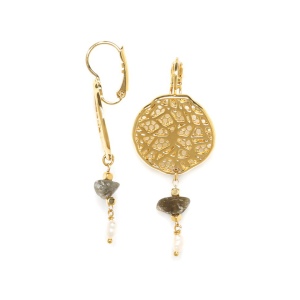 Boucles d'oreilles Franck Herval Barbara dormeuses rondes