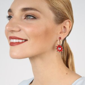 Boucles d'oreilles Konplott Daisy Riot red