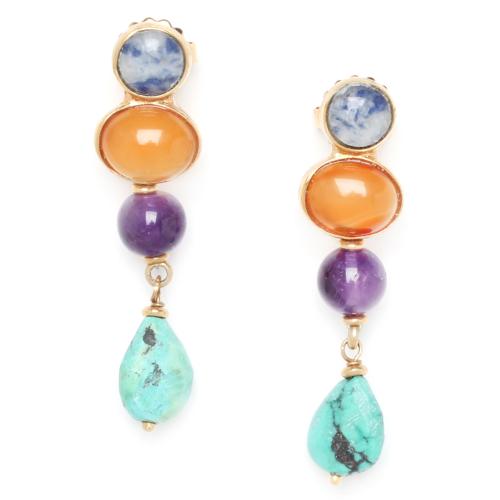 Boucles d'oreilles Nature Bijoux Minera Top 3 pierres