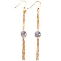 Boucles d'oreilles Senzou Chic GM Quartz gris
