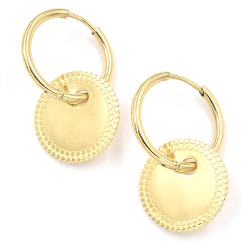 Boucles d'oreilles ZAG Croles Disque dent dor