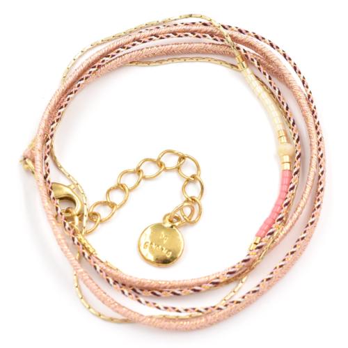 Bracelet By Garance Lila doré rose clair & rose