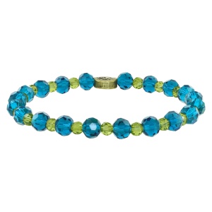 Bracelet Konplott extensible Bead Snake Jelly bleu vert