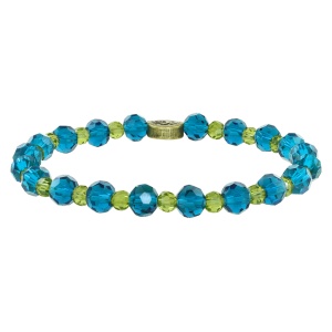 Bracelet Konplott extensible Bead Snake Jelly bleu vert