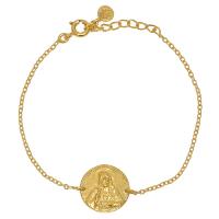 Bracelet LuckyTeam doré Médaille Sainte Marie