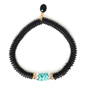 Bracelet Nature Bijoux Lagon noir extensible petit