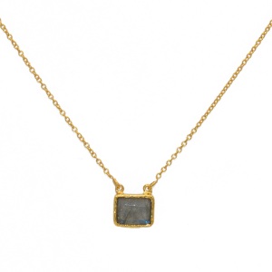 Collier LuckyTeam Labradorite rectangulaire