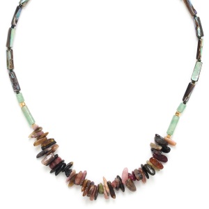 Collier Nature Bijoux Papatea centre clats de pierres