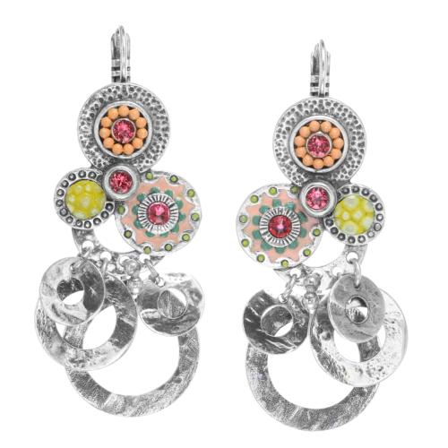 Boucles d'oreilles Franck Herval Lily Rose Dormeuses 4 anneaux