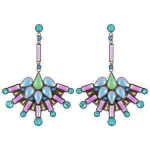 Boucles d'oreilles Konplott Geisha blue green purple