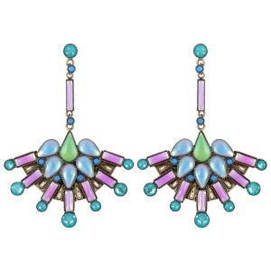 Boucles d'oreilles Konplott Geisha blue green purple