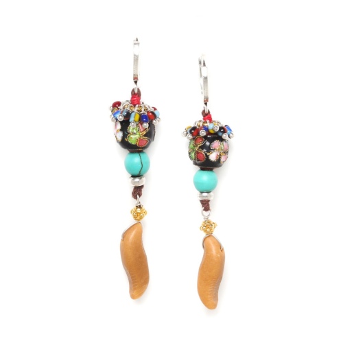 Boucles d'oreilles Nature Bijoux Zapatera mini perles