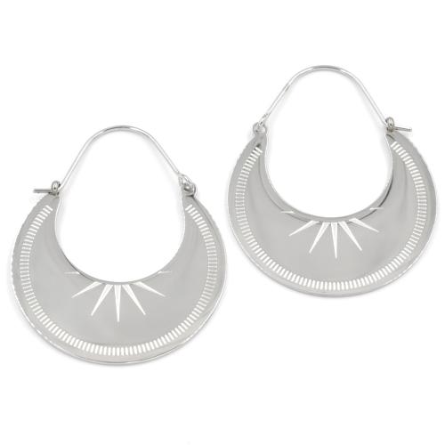 Boucles d'oreilles ZAG Croles croissant de soleil argent