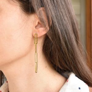 Boucles d'oreilles ZAG Turing dorées 