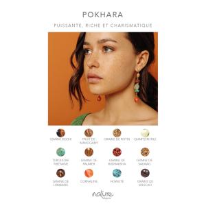 Boucles d'oreilles Nature Bijoux Pokhara pampilles