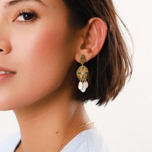 Boucles d'oreilles Franck Herval Eva pampilles émaillées
