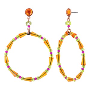 Boucles d'oreilles Konplott Bead Snake Jelly orange fushia